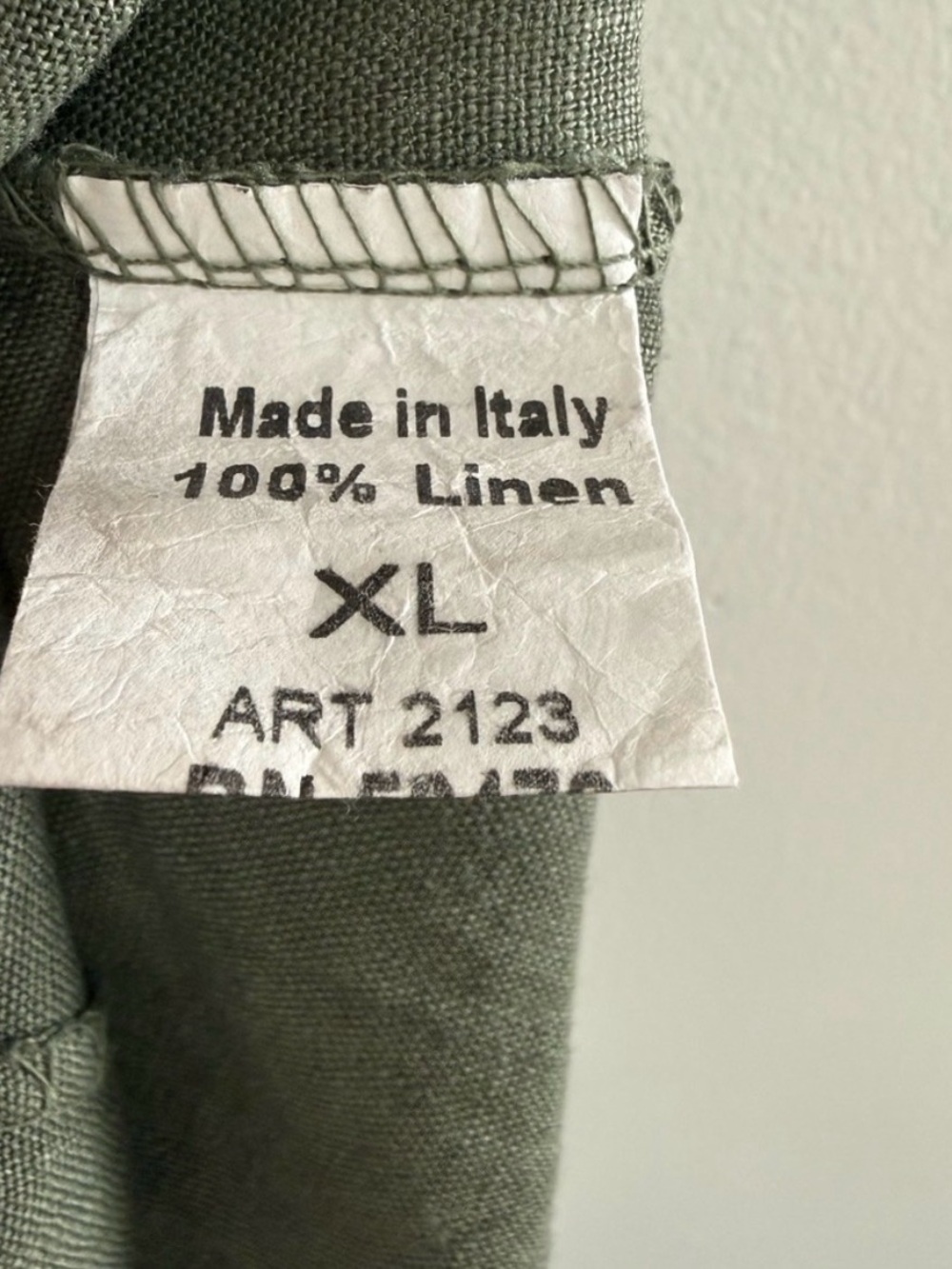 Linen Sleeveless Ruffle-Hem Dress in Olive Green - Picture 4 of 8